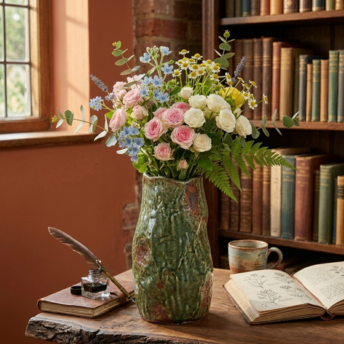 The Earth & Moss Textured Ceramic Vase